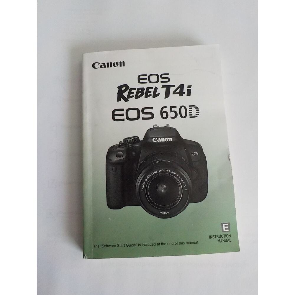 Canon EOS Rebel T4i / EOS 650D Instruction Manual User Guide 2012 English